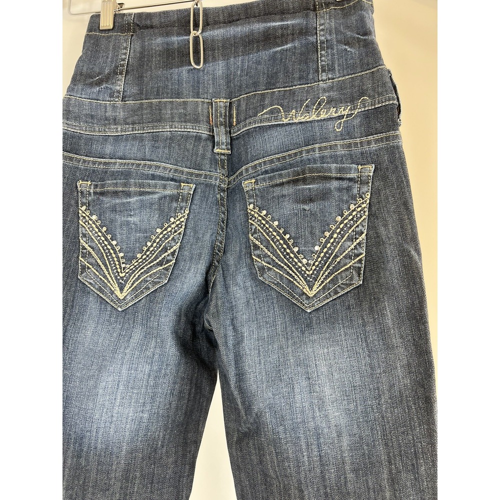 walery womens jeans Made In Brazil High Rise Rhinestone Accent 26 Waist 36 Leng